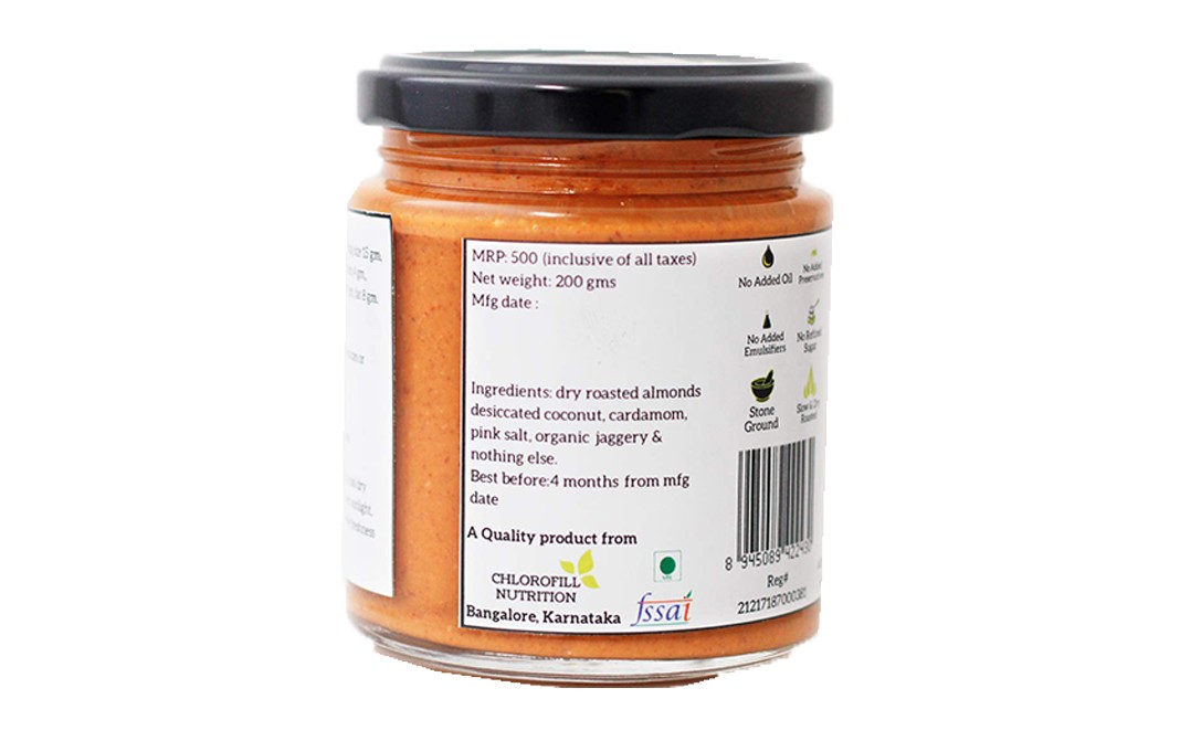 All Over Nuts Coconut Almond Butter Creamy   Glass Jar  200 grams